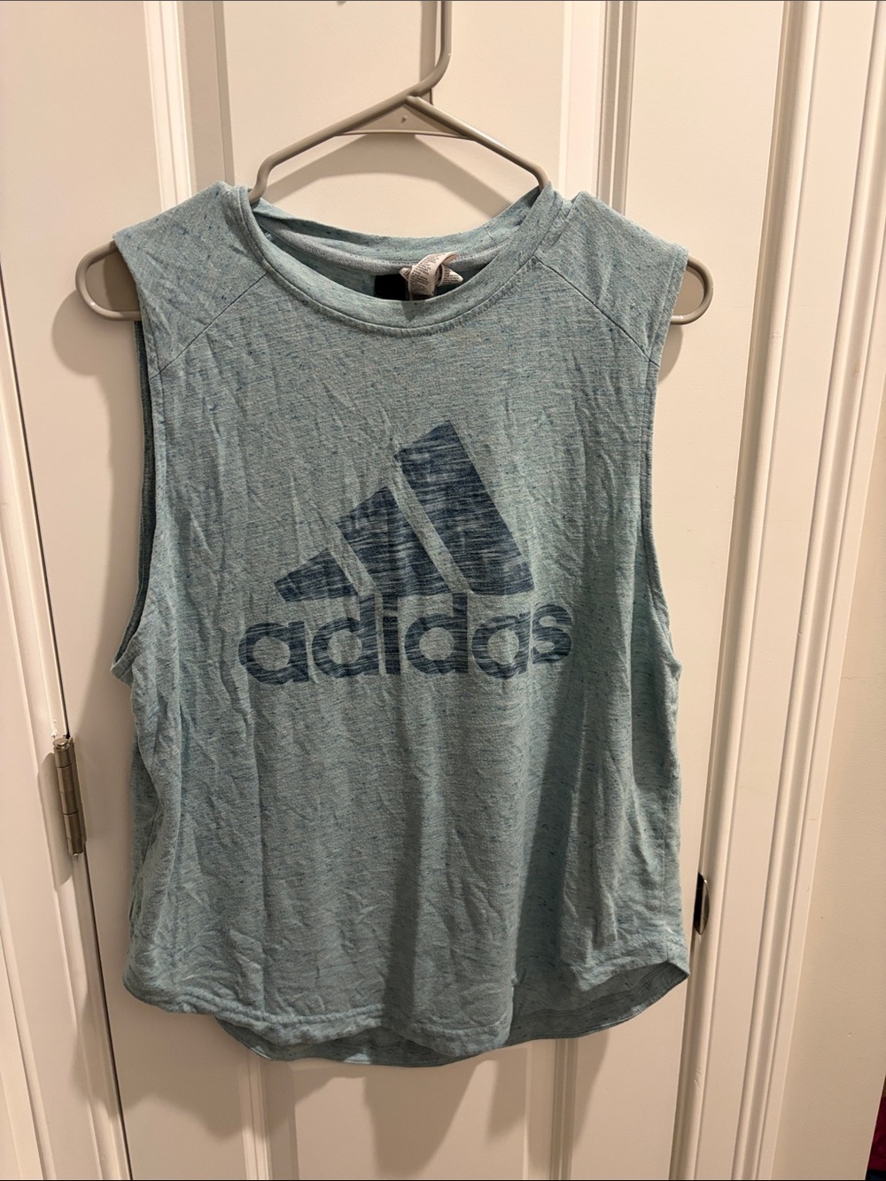 adidas Blue Sleeveless Logo Tank